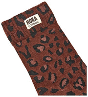 Roka Wimbledon Crew Socks - Mini Leopard Brown
