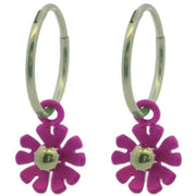 ti2-titanium-ten-petal-flower-charm-hoop-earrings---pink-34330771