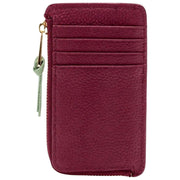 Elie Beaumont Coin Cardholder - Wine Red/Mint Green