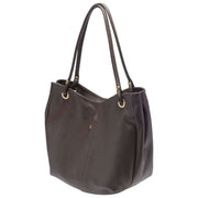 Elie Beaumont Curved Soft Tote Bag - Chocolate Brown