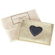 Elie Beaumont Heart Cardholder - Gold/Navy