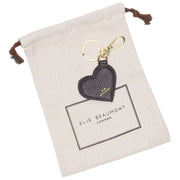 Elie Beaumont Heart Keyring - Black