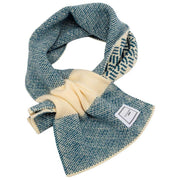 Elie Beaumont Knitted Pull Through Scarf - Teal Basketweave