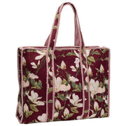 Elie Beaumont Serendipity Velvet Tote Bag - Burgundy Magnolia