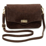 Elie Beaumont Suede Midi Twist Bag - Chocolate Brown