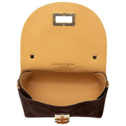 Elie Beaumont Suede Mini Bambou Bag - Dark Chocolate Brown