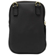 Elie Beaumont Velvet Phone Bag - Black Chevron/White