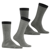 Esprit Allover Stripe 2 Pack Socks - Black/White/Grey