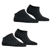 Esprit Fine Dot 2 Pack Sneaker Socks - Black