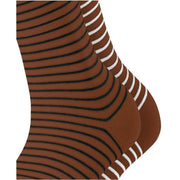 Esprit Fine Line 2 Pack Socks - Brown