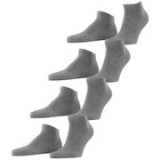 Esprit Solid Sneaker 4 Pack Socks - Light Grey Mel