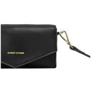 Every Other Mini Flapover Crossbody Shoulder Bag - Black