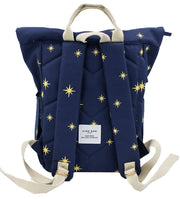 Kind Bag London Hackney Embroidered Medium Backpack - Navy Stars