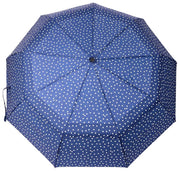 Roka Waterloo Recycled Nylon Umbrella - Navy Polka Dot