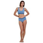 Falke Daily Comfort 2-Pack Bustier Bralette - Blue/Beige