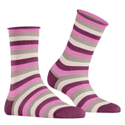 Falke Dopamine Stripe Socks - Hibiscus Purple