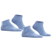 Falke Happy 2 Pack Sneaker Socks - Light Demin Blue