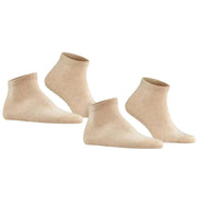 Falke Happy 2 Pack Sneaker Socks - Sand Mel Beige