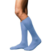 Falke No 13 Finest Piuma Cotton Knee High Socks - Arctic Blue