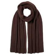 Falke Sporty Rib Cashmere Scarf - Dark Brown