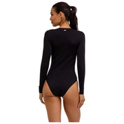 Falke Timeless Cotton Crew Brief Bodysuit - Black