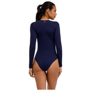Falke Timeless Cotton Crew Brief Bodysuit - Space Blue