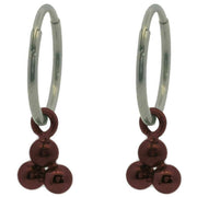 ti2-titanium-triple-bead-charm-hoop-earrings---brown-34330765