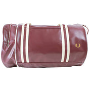 Fred Perry Classic Barrel Bag - Oxblood Red/Ecru Cream