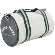 Fred Perry Mini Classic Barrel Bag - Ecru Cream/Night Green