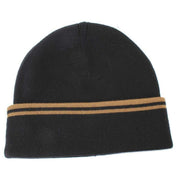 Fred Perry Twin Tipped Merino Wool Beanie - Black/Shaded Stone Brown