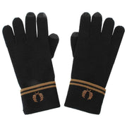 Fred Perry Twin Tipped Merino Wool Gloves - Black/Shaded Stone