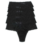 Hanky Panky Retro Lace 5 Pack Thong - Black