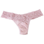 Hanky Panky Signature Lace 3 Pack Original Rise Thongs - Blushing Rose/Navy/Celeste Blue