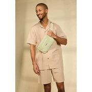 Hindbag Harry Rectangle Terry Bum Bag - Almond Green