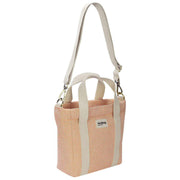 Hindbag Louise Square Woven Crossbody Bag - Coral Pink