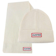 Hunter Jura Scarf and Beanie Gift Set - Antique White