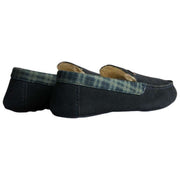 Hunter Moccasin Tartan Collar Slipper - Navy