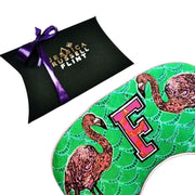 Jessica Russell Flint F for Flamingo Silk Eye Mask - Green/Pink
