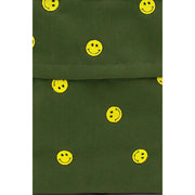 Kind Bag London Hackney Embroidered Medium Backpack - Khaki Green Smile