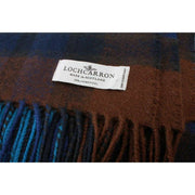 Locharron of Scotland Borders Buchanan Lambswool Blanket - Blue