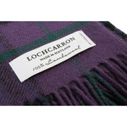 Locharron of Scotland Borders Scotland Forever Modern Lambswool Blanket - Purple