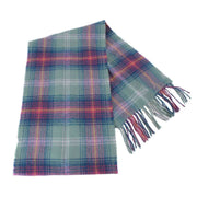 Locharron of Scotland Bowhill Hame Lambswool Tartan Scarf - Green/Blue/Yellow