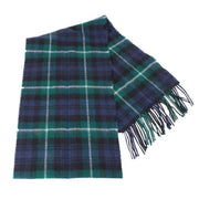 Locharron of Scotland Bowhill Lamont Modern Lambswool Tartan Scarf - Blue/Green/Black