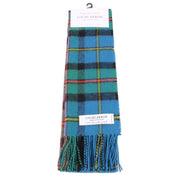 Locharron of Scotland Bowhill Macleod of Harris Ancient Lambswool Tartan Scarf - Blue/Green/Yellow