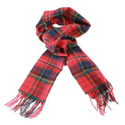 Locharron of Scotland Bowhill Macpherson Clan Modern Lambswool Tartan Scarf - Red/Blue/Green