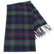 Locharron of Scotland Bowhill Murray of Atholl Modern Lambswool Tartan Scarf - Green/Blue/Grey/Red