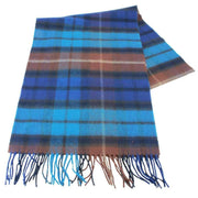 Locharron of Scotland Darwin Buchanan Tartan Oversized Lambswool Scarf - Blue/Brown