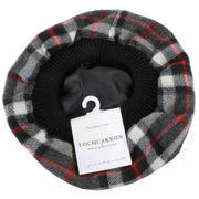 Locharron of Scotland Thomson Tartan Brushed Wool Tam - Grey/Red/White