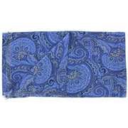 Michelsons of London Paisley Silk Scarf - Blue