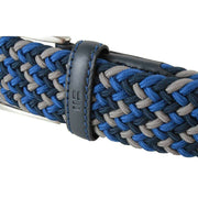 Miguel Bellido Elastic Woven Belt - Navy Blue/Grey